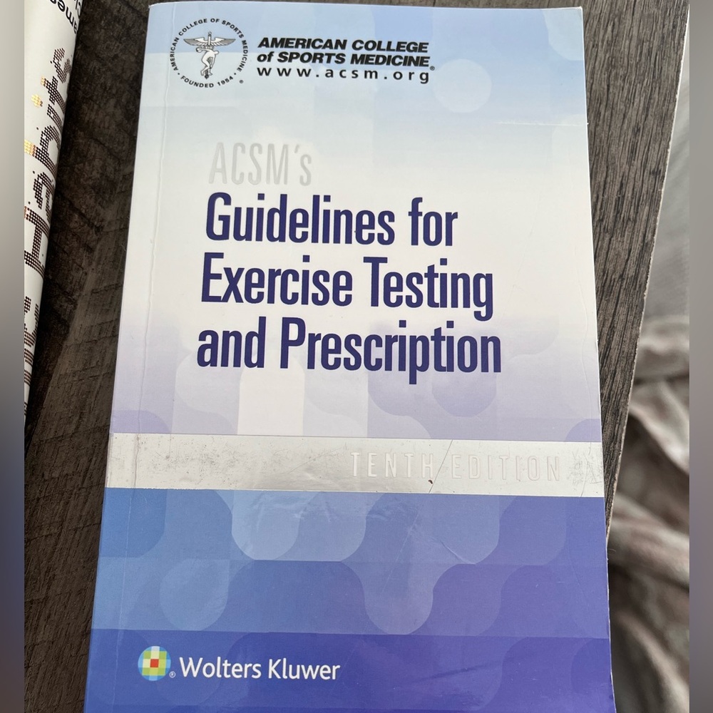 ACSM 10th edition novel